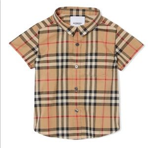vintage Burberry check shirt baby 5-7 months